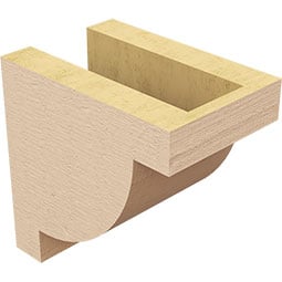 Ekena Millwork - CORURALP - Timberthane Faux Wood Corbel, Alpine Style