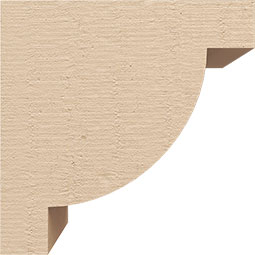 Ekena Millwork - CORUR055X06X06ALPRCPR - Timberthane Faux Wood Corbel, Alpine Style, 5 1/2"W x 6"D x 6"H, Primed Tan