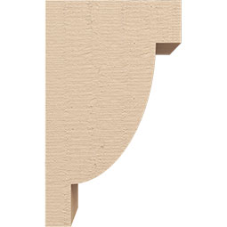 Ekena Millwork - CORUR055X06X10ALPRCPR - Timberthane Faux Wood Corbel, Alpine Style, 5 1/2"W x 6"D x 10"H, Primed Tan