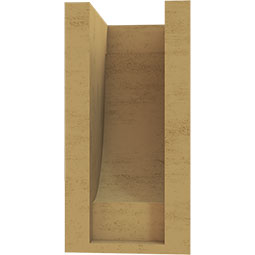 Ekena Millwork - CORUR055X06X10ALPRCPR - Timberthane Faux Wood Corbel, Alpine Style, 5 1/2"W x 6"D x 10"H, Primed Tan