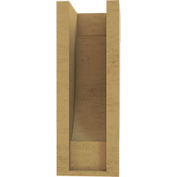 Ekena Millwork - CORUR055X06X14ALPRCPR - Timberthane Faux Wood Corbel, Alpine Style, 5 1/2"W x 6"D x 14"H, Primed Tan