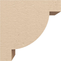 Ekena Millwork - CORUR055X08X08ALPRCPR - Timberthane Faux Wood Corbel, Alpine Style, 5 1/2"W x 8"D x 8"H, Primed Tan