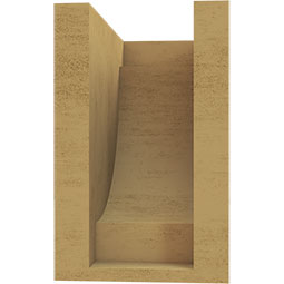 Ekena Millwork - CORUR055X08X08ALPRCPR - Timberthane Faux Wood Corbel, Alpine Style, 5 1/2"W x 8"D x 8"H, Primed Tan