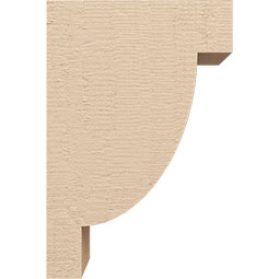 Ekena Millwork - CORUR055X08X12ALPRCPR - Timberthane Faux Wood Corbel, Alpine Style, 5 1/2"W x 8"D x 12"H, Primed Tan
