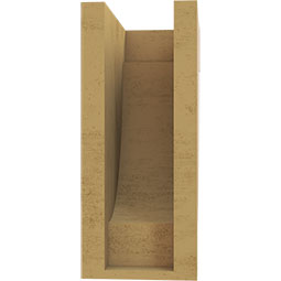 Ekena Millwork - CORUR055X08X12ALPRCPR - Timberthane Faux Wood Corbel, Alpine Style, 5 1/2"W x 8"D x 12"H, Primed Tan