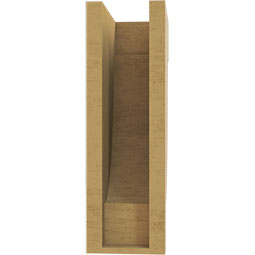 Ekena Millwork - CORUR055X08X16ALPRCPR - Timberthane Faux Wood Corbel, Alpine Style, 5 1/2"W x 8"D x 16"H, Primed Tan