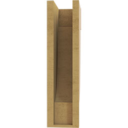Ekena Millwork - CORUR055X08X20ALPRCPR - Timberthane Faux Wood Corbel, Alpine Style, 5 1/2"W x 8"D x 20"H, Primed Tan