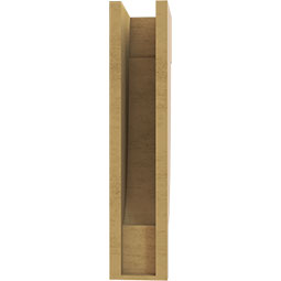 Ekena Millwork - CORUR055X08X24ALPRCPR - Timberthane Faux Wood Corbel, Alpine Style, 5 1/2"W x 8"D x 24"H, Primed Tan