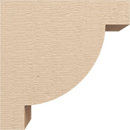 Ekena Millwork - CORUR055X10X10ALPRCPR - Timberthane Faux Wood Corbel, Alpine Style, 5 1/2"W x 10"D x 10"H, Primed Tan