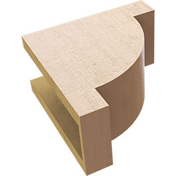 Ekena Millwork - CORUR055X10X10ALPRCPR - Timberthane Faux Wood Corbel, Alpine Style, 5 1/2"W x 10"D x 10"H, Primed Tan