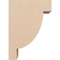 Ekena Millwork - CORUR055X10X14ALPRCPR - Timberthane Faux Wood Corbel, Alpine Style, 5 1/2"W x 10"D x 14"H, Primed Tan