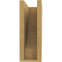 Ekena Millwork - CORUR055X10X14ALPRCPR - Timberthane Faux Wood Corbel, Alpine Style, 5 1/2"W x 10"D x 14"H, Primed Tan