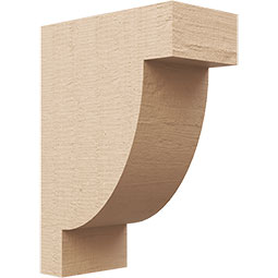 Ekena Millwork - CORUR055X10X14ALPRCPR - Timberthane Faux Wood Corbel, Alpine Style, 5 1/2"W x 10"D x 14"H, Primed Tan