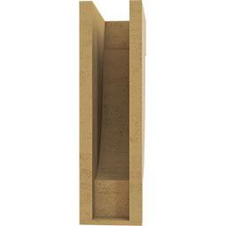 Ekena Millwork - CORUR055X10X18ALPRCPR - Timberthane Faux Wood Corbel, Alpine Style, 5 1/2"W x 10"D x 18"H, Primed Tan