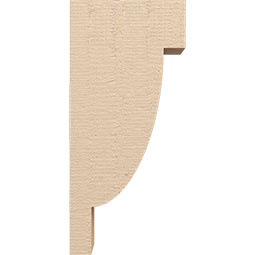 Ekena Millwork - CORUR055X10X22ALPRCPR - Timberthane Faux Wood Corbel, Alpine Style, 5 1/2"W x 10"D x 22"H, Primed Tan