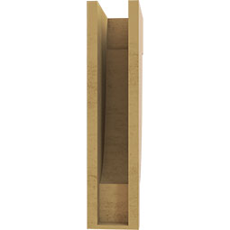 Ekena Millwork - CORUR055X10X22ALPRCPR - Timberthane Faux Wood Corbel, Alpine Style, 5 1/2"W x 10"D x 22"H, Primed Tan