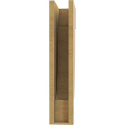 Ekena Millwork - CORUR055X10X26ALPRCPR - Timberthane Faux Wood Corbel, Alpine Style, 5 1/2"W x 10"D x 26"H, Primed Tan