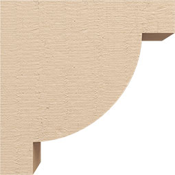 Ekena Millwork - CORUR055X12X12ALPRCPR - Timberthane Faux Wood Corbel, Alpine Style, 5 1/2"W x 12"D x 12"H, Primed Tan
