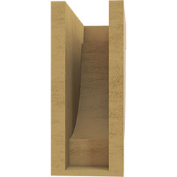 Ekena Millwork - CORUR055X12X12ALPRCPR - Timberthane Faux Wood Corbel, Alpine Style, 5 1/2"W x 12"D x 12"H, Primed Tan