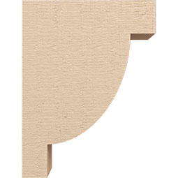Ekena Millwork - CORUR055X12X16ALPRCPR - Timberthane Faux Wood Corbel, Alpine Style, 5 1/2"W x 12"D x 16"H, Primed Tan
