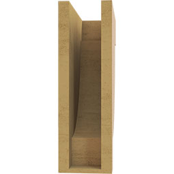 Ekena Millwork - CORUR055X12X16ALPRCPR - Timberthane Faux Wood Corbel, Alpine Style, 5 1/2"W x 12"D x 16"H, Primed Tan