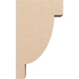 Ekena Millwork - CORUR055X12X20ALPRCPR - Timberthane Faux Wood Corbel, Alpine Style, 5 1/2"W x 12"D x 20"H, Primed Tan