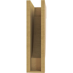 Ekena Millwork - CORUR055X12X20ALPRCPR - Timberthane Faux Wood Corbel, Alpine Style, 5 1/2"W x 12"D x 20"H, Primed Tan