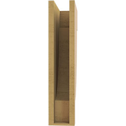 Ekena Millwork - CORUR055X12X24ALPRCPR - Timberthane Faux Wood Corbel, Alpine Style, 5 1/2"W x 12"D x 24"H, Primed Tan