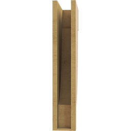 Ekena Millwork - CORUR055X12X28ALPRCPR - Timberthane Faux Wood Corbel, Alpine Style, 5 1/2"W x 12"D x 28"H, Primed Tan