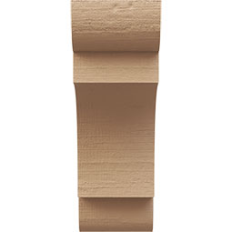 Ekena Millwork - CORUR035X06X10NEBRCPR - Timberthane Faux Wood Corbel, New Brighton Style, 3 1/2"W x 6"D x 10"H, Primed Tan
