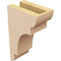 Ekena Millwork - CORUR035X06X10NEBRCPR - Timberthane Faux Wood Corbel, New Brighton Style, 3 1/2"W x 6"D x 10"H, Primed Tan
