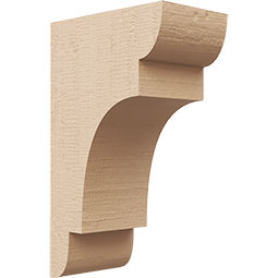 Ekena Millwork - CORUR035X06X10NEBRCPR - Timberthane Faux Wood Corbel, New Brighton Style, 3 1/2"W x 6"D x 10"H, Primed Tan
