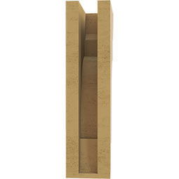 Ekena Millwork - CORUR035X06X14NEBRCPR - Timberthane Faux Wood Corbel, New Brighton Style, 3 1/2"W x 6"D x 14"H, Primed Tan