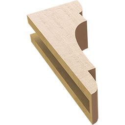 Ekena Millwork - CORUR035X06X14NEBRCPR - Timberthane Faux Wood Corbel, New Brighton Style, 3 1/2"W x 6"D x 14"H, Primed Tan