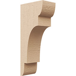 Ekena Millwork - CORUR035X06X14NEBRCPR - Timberthane Faux Wood Corbel, New Brighton Style, 3 1/2"W x 6"D x 14"H, Primed Tan