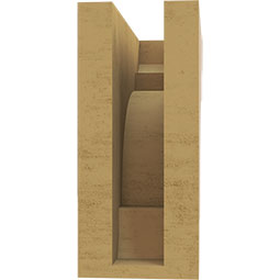 Ekena Millwork - CORUR035X08X08NEBRCPR - Timberthane Faux Wood Corbel, New Brighton Style, 3 1/2"W x 8"D x 8"H, Primed Tan