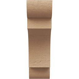 Ekena Millwork - CORUR035X08X12NEBRCPR - Timberthane Faux Wood Corbel, New Brighton Style, 3 1/2"W x 8"D x 12"H, Primed Tan
