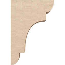 Ekena Millwork - CORUR035X08X12NEBRCPR - Timberthane Faux Wood Corbel, New Brighton Style, 3 1/2"W x 8"D x 12"H, Primed Tan