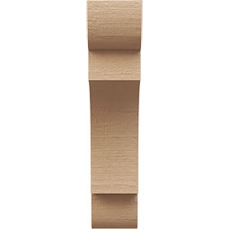 Ekena Millwork - CORUR035X08X16NEBRCPR - Timberthane Faux Wood Corbel, New Brighton Style, 3 1/2"W x 8"D x 16"H, Primed Tan