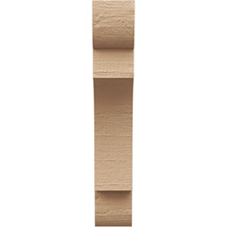 Ekena Millwork - CORUR035X08X20NEBRCPR - Timberthane Faux Wood Corbel, New Brighton Style, 3 1/2"W x 8"D x 20"H, Primed Tan