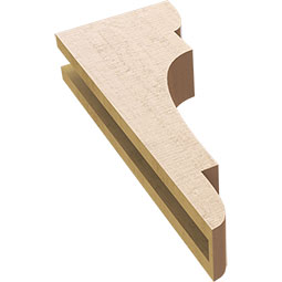 Ekena Millwork - CORUR035X08X20NEBRCPR - Timberthane Faux Wood Corbel, New Brighton Style, 3 1/2"W x 8"D x 20"H, Primed Tan