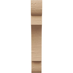 Ekena Millwork - CORUR035X08X24NEBRCPR - Timberthane Faux Wood Corbel, New Brighton Style, 3 1/2"W x 8"D x 24"H, Primed Tan
