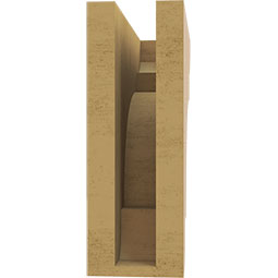 Ekena Millwork - CORUR035X10X10NEBRCPR - Timberthane Faux Wood Corbel, New Brighton Style, 3 1/2"W x 10"D x 10"H, Primed Tan