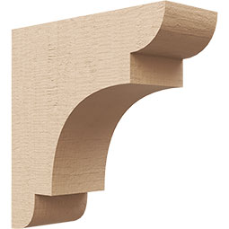 Ekena Millwork - CORUR035X10X10NEBRCPR - Timberthane Faux Wood Corbel, New Brighton Style, 3 1/2"W x 10"D x 10"H, Primed Tan