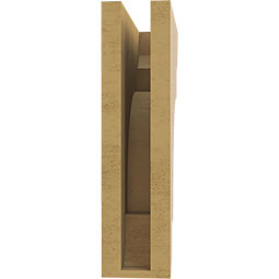 Ekena Millwork - CORUR035X10X14NEBRCPR - Timberthane Faux Wood Corbel, New Brighton Style, 3 1/2"W x 10"D x 14"H, Primed Tan