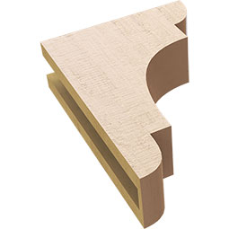 Ekena Millwork - CORUR035X10X14NEBRCPR - Timberthane Faux Wood Corbel, New Brighton Style, 3 1/2"W x 10"D x 14"H, Primed Tan
