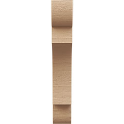 Ekena Millwork - CORUR035X10X22NEBRCPR - Timberthane Faux Wood Corbel, New Brighton Style, 3 1/2"W x 10"D x 22"H, Primed Tan