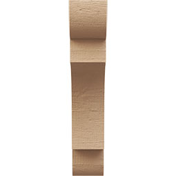 Ekena Millwork - CORUR035X10X18NEBRCPR - Timberthane Faux Wood Corbel, New Brighton Style, 3 1/2"W x 10"D x 18"H, Primed Tan
