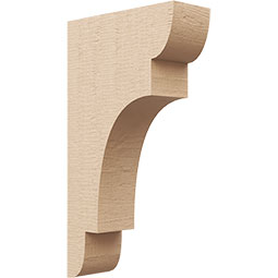 Ekena Millwork - CORUR035X10X18NEBRCPR - Timberthane Faux Wood Corbel, New Brighton Style, 3 1/2"W x 10"D x 18"H, Primed Tan