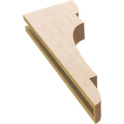 Ekena Millwork - CORUR035X10X26NEBRCPR - Timberthane Faux Wood Corbel, New Brighton Style, 3 1/2"W x 10"D x 26"H, Primed Tan